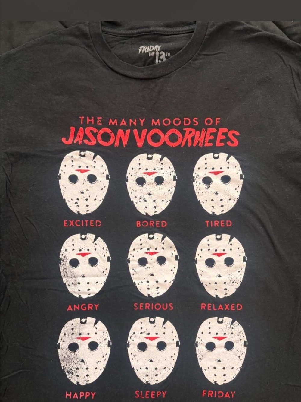 Friday the 13th Kids Black 'The Many Moods of Jason Voorhees' Graphic Tee